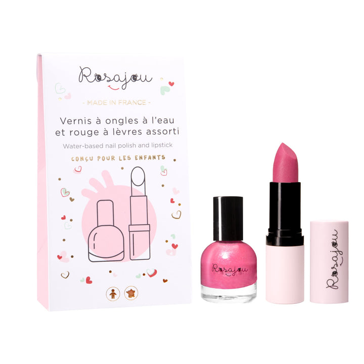 Duo smalto pelabile e rossetto per bambini, Rubis | Rosajou France