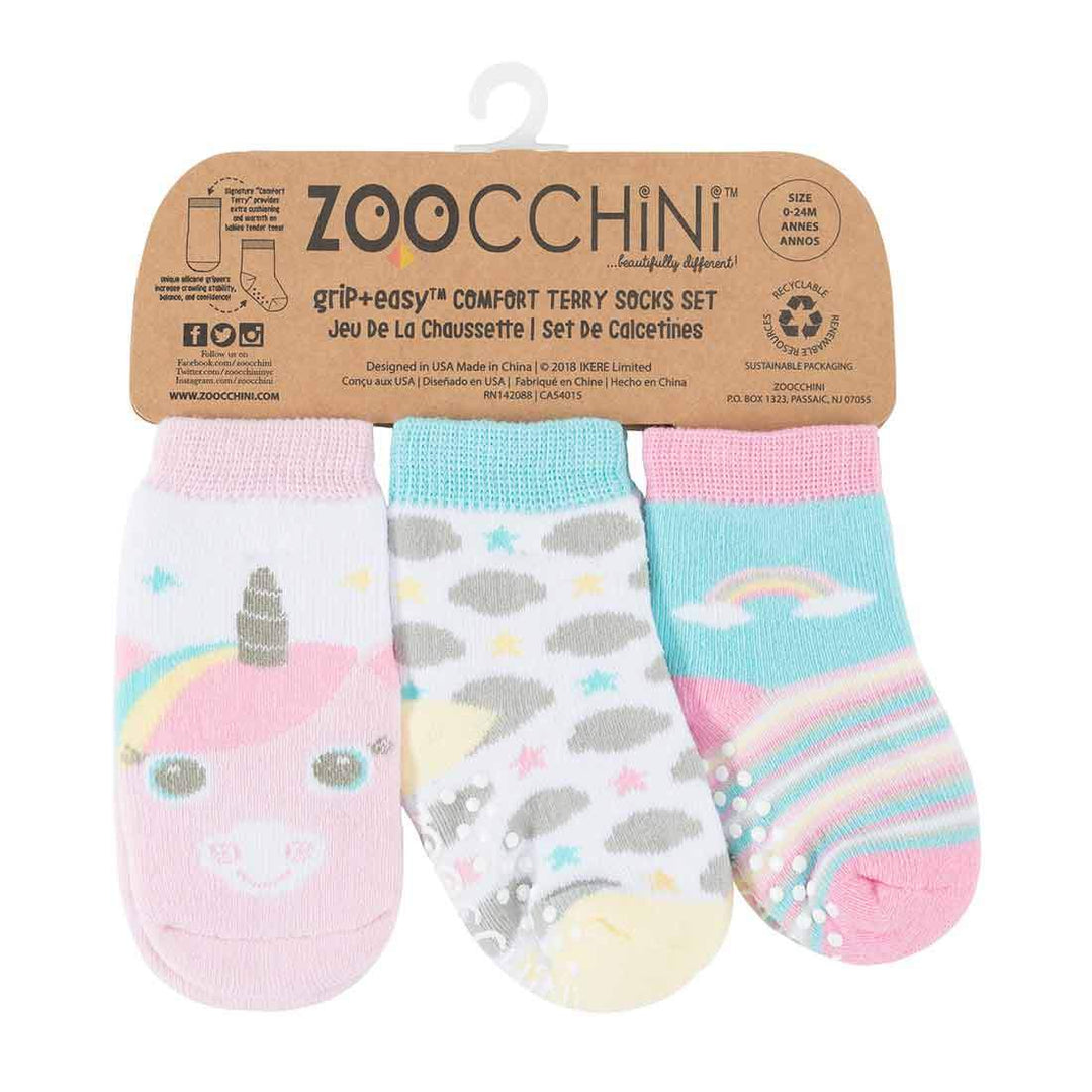 Set calzini antiscivolo 0-24 mesi, Unicorno - Zoocchini