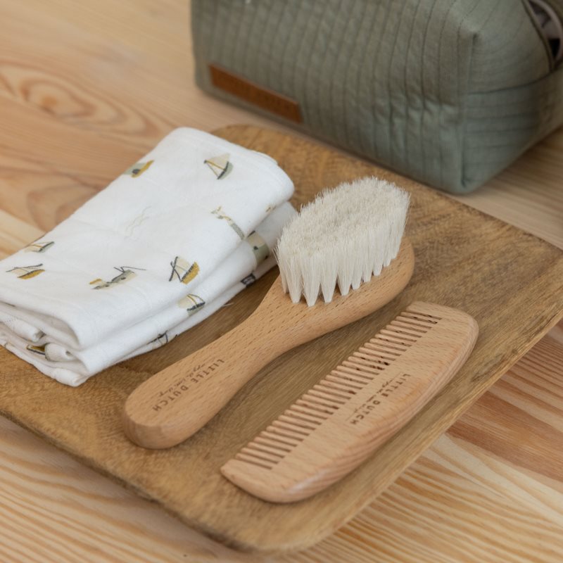 Set spazzola e pettine neonato in legno  Little Dutch – PIPI & PUPU and  friends
