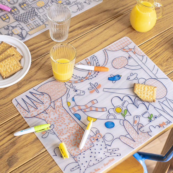 Silicone placemat to color with markers, Les Popipop