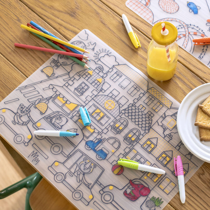 Silicone placemat to color with markers, Les Popipop