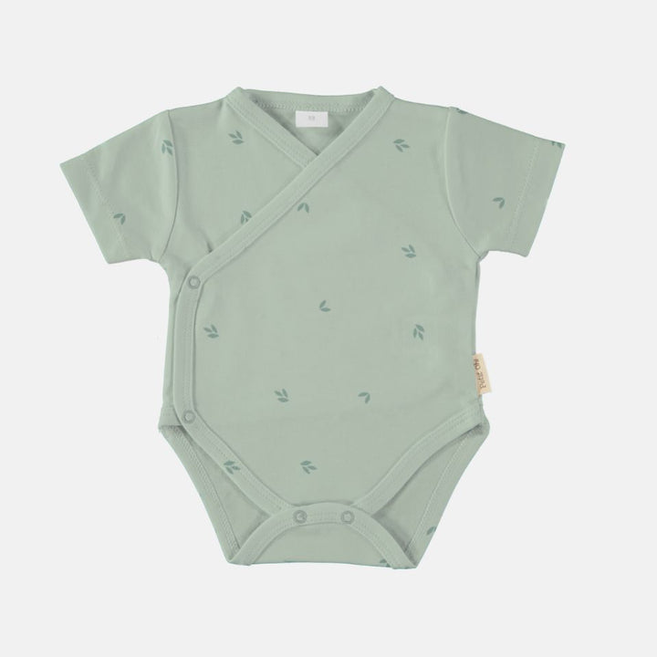 Pima cotton short sleeve crossover bodysuit