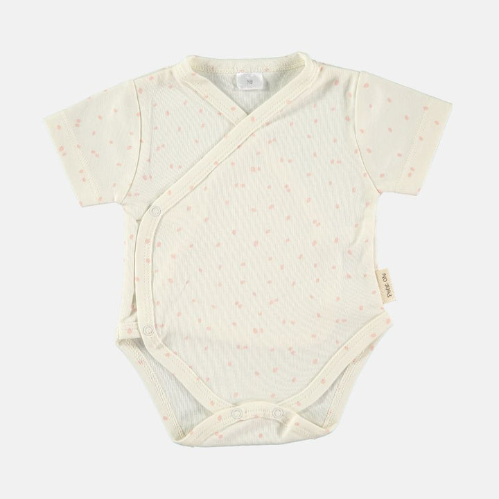 Pima cotton short sleeve crossover bodysuit