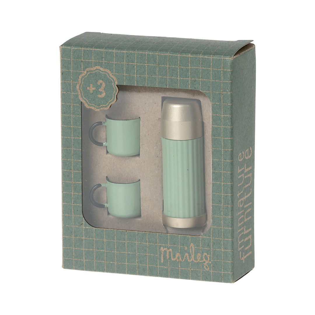 Maileg | Mini Thermos e tazze menta, Thermos and cups Mint