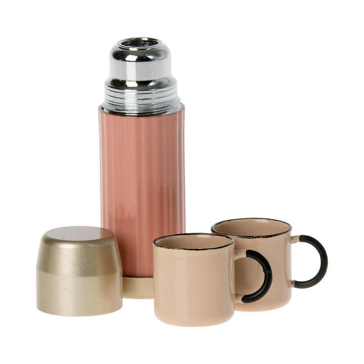 Maileg | Mini Thermos e tazze corallo, Thermos and cups Soft Coral