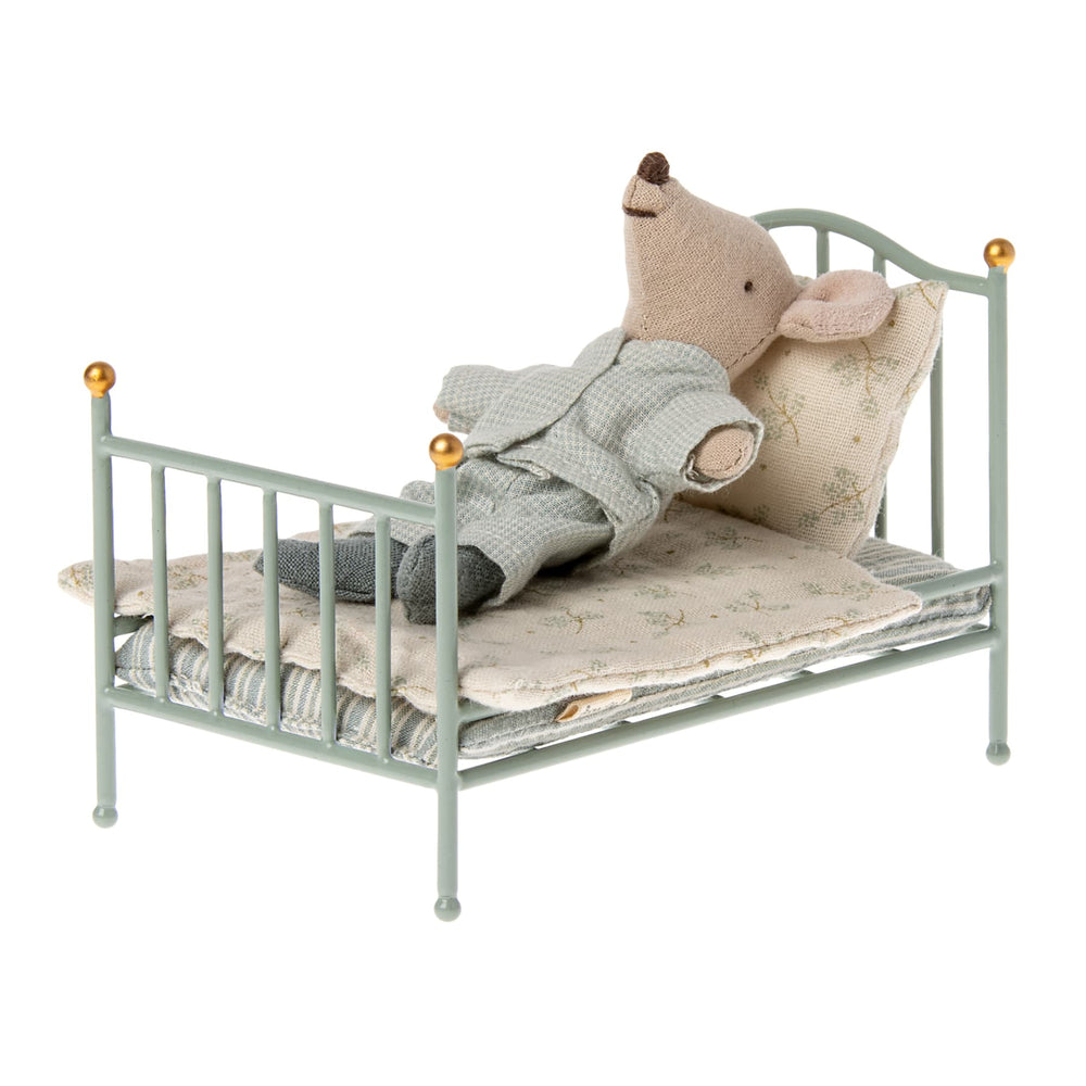 Maileg | Letto vintage menta, Mouse