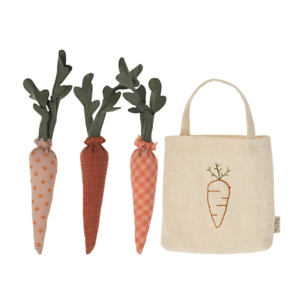 Maileg | Carote con shopper in miniatura, Carrots in shopping bag