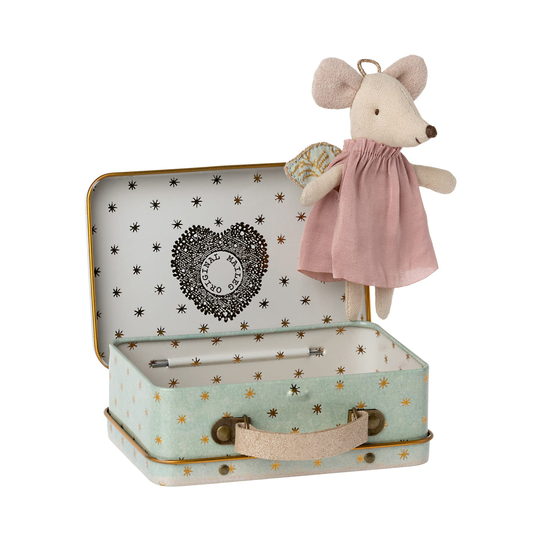 Maileg | Topo angelo in valigia, Little Sister Mouse
