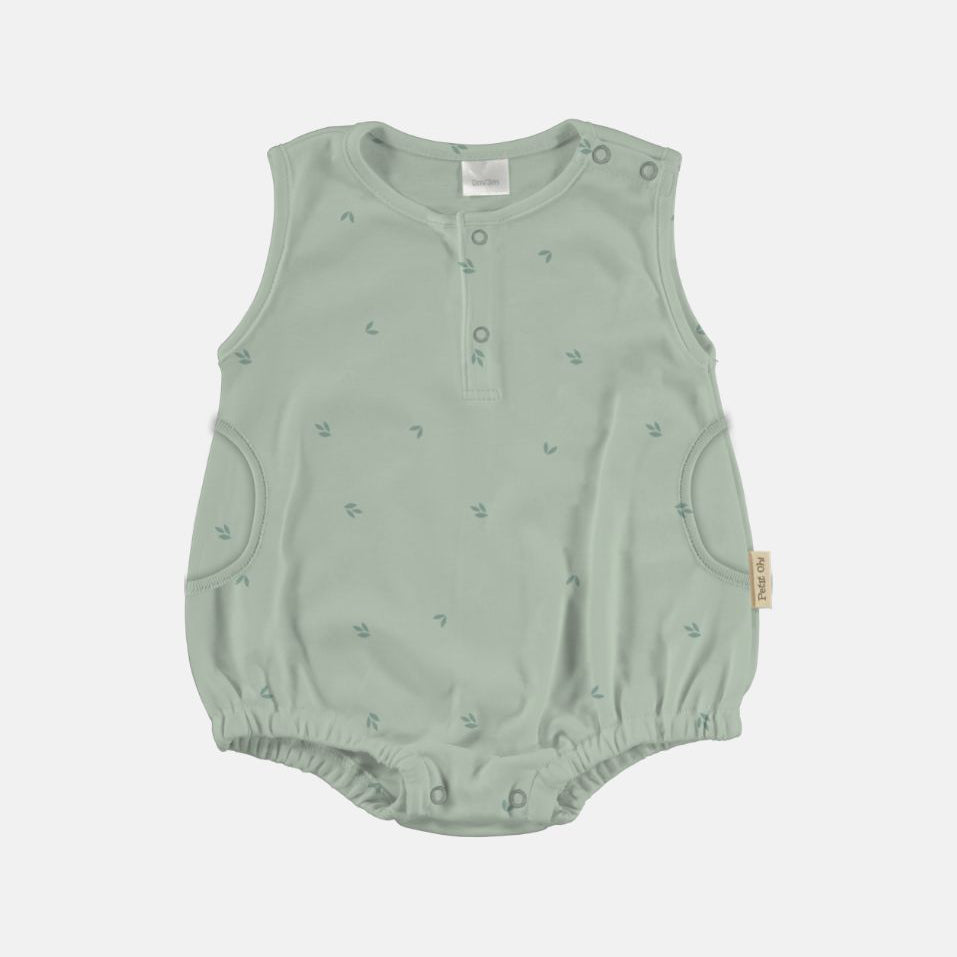 Petit Oh! | Pagliaccetto smanicato Laurel aqua