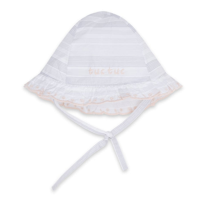 Cappello da Sole Cotone Bimba Bianco Smooth Sailing | Tuc Tuc