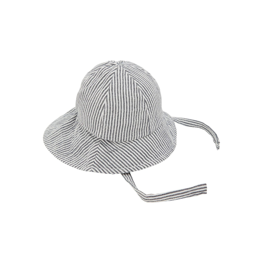 Cappello da Sole Bebè Cotone Bio Rigato Dark Sapphire Blu | Name It