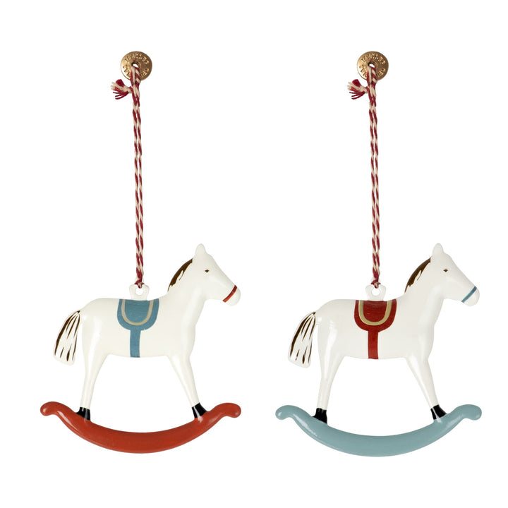 Maileg | Ornamento Natalizio metallo, Cavallo a dondolo Rocking Horse