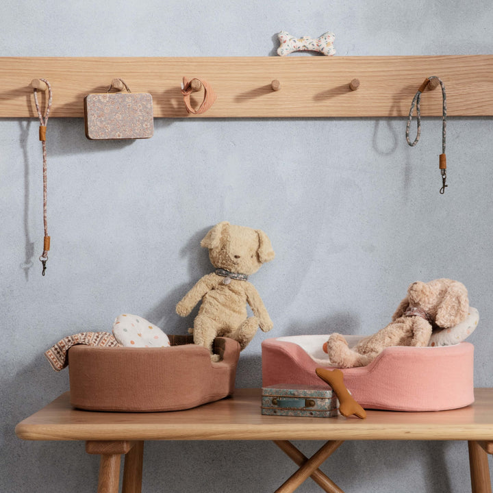Cestino per peluche cani corallo