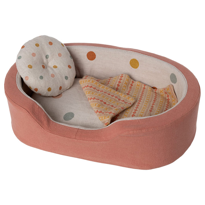 Maileg | Cestino per peluche cani corallo - Dog basket brown