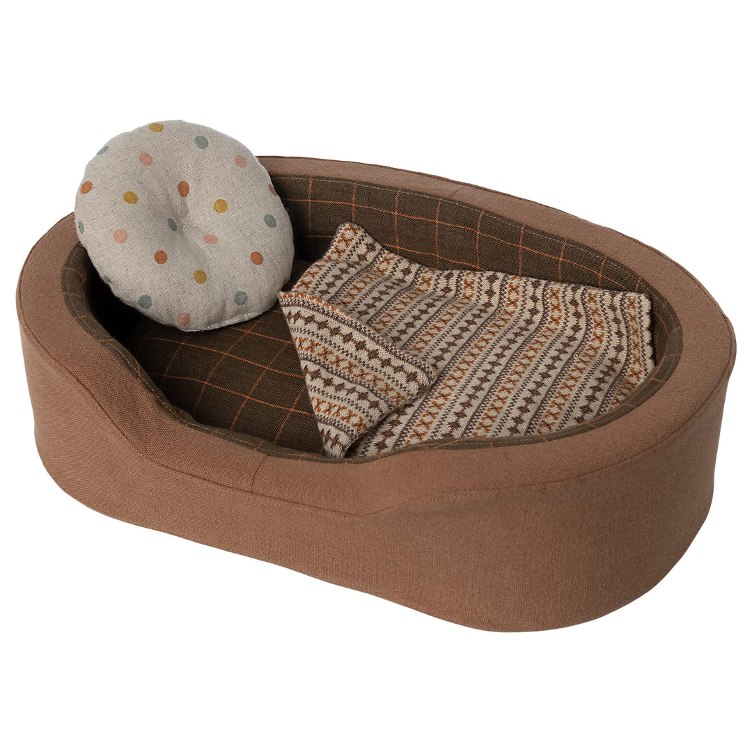 Maileg | Cestino per peluche cani marrone - Dog basket brown