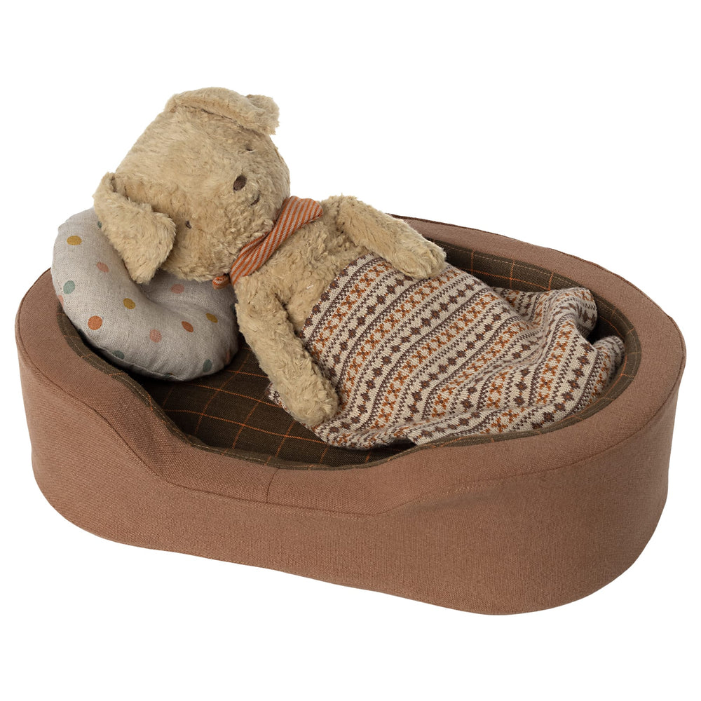 Maileg | Cestino per peluche cani marrone - Dog basket brown