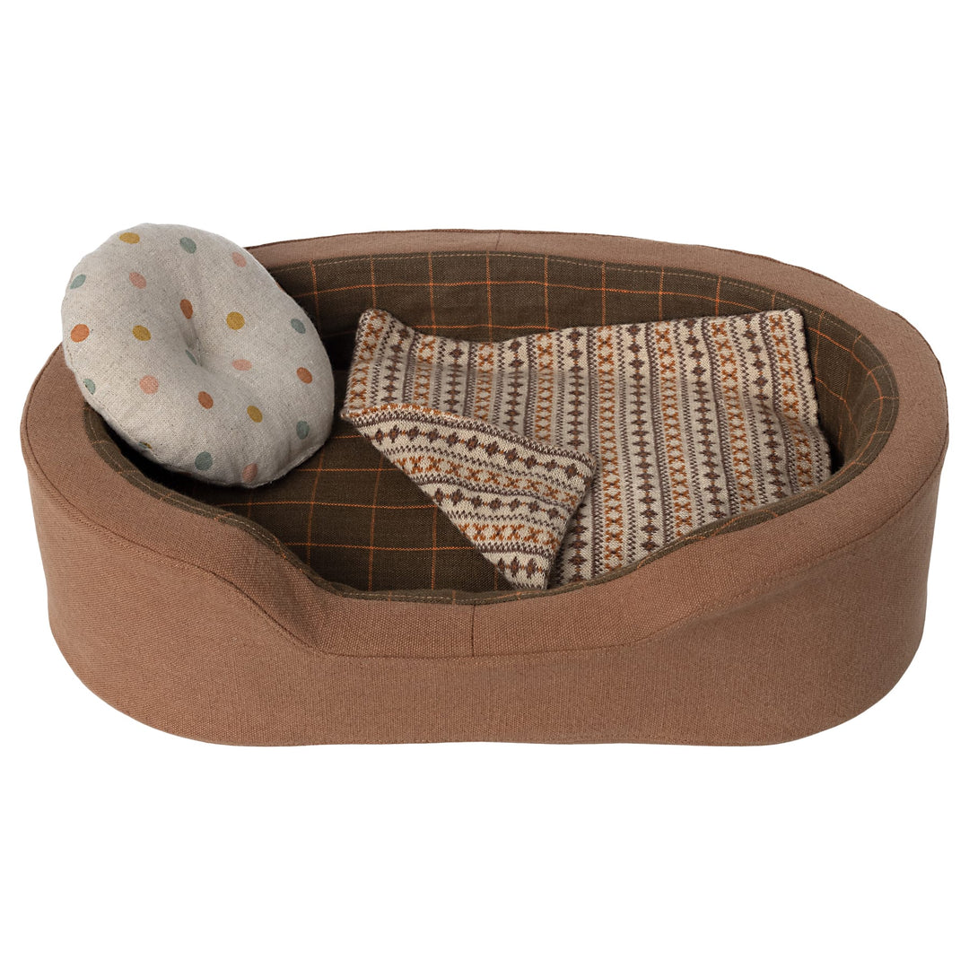 Maileg | Cestino per peluche cani marrone - Dog basket brown