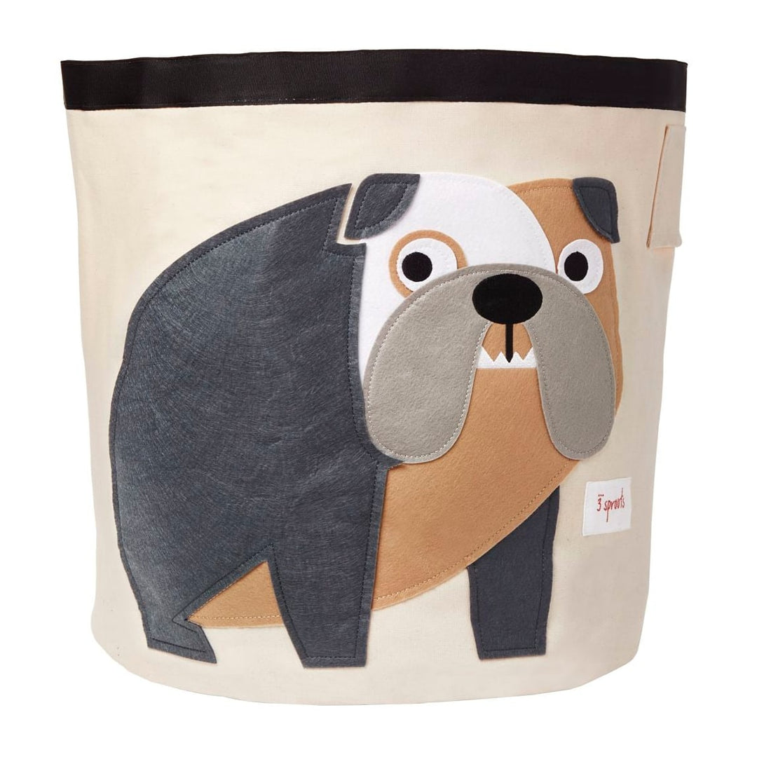 3 Sprouts | Cesto Portagiochi Grande Storage Bin, Bulldog