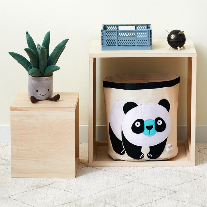 3 Sprouts | Cesto Portagiochi Grande Storage Bin, Panda
