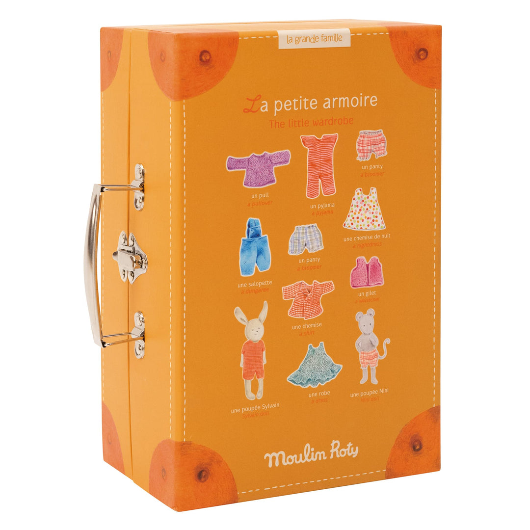 Armadio Valigetta Pupazzi e Vestiti Grande Famille, Moulin Roty 632401