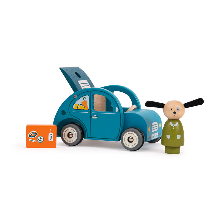 Moulin Roty | Macchinina in Legno 2CV, La Grande Famille 632431 Voiture Week-end