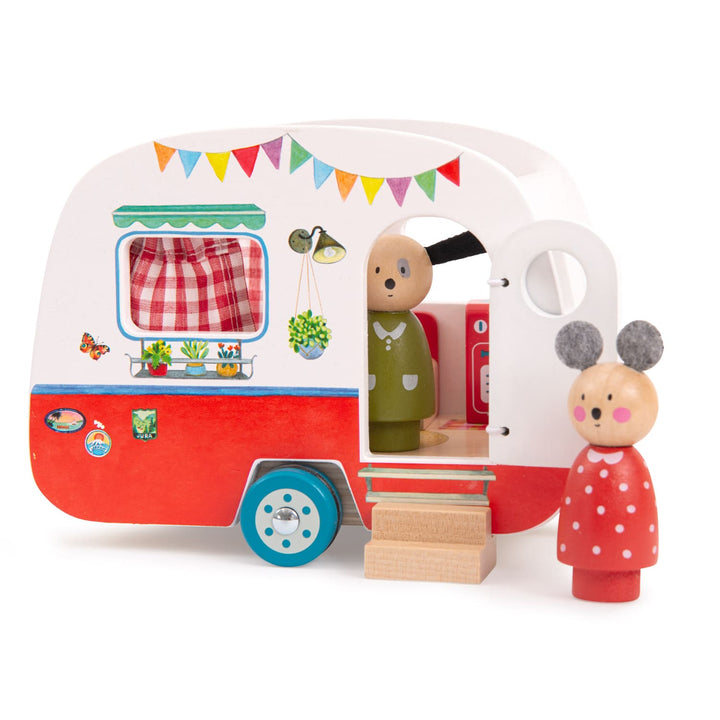 Moulin Roty | Roulotte in Legno con Accessori La Grande Famille 632432