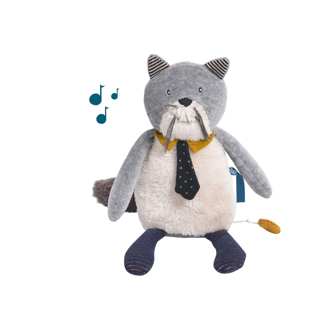 Moulin Roty | Peluche Musicale Carillon Gatto Fernand, Les Moustaches