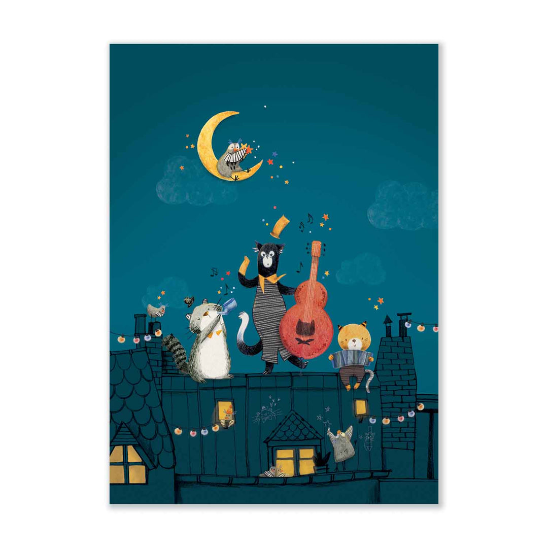 Moulin Roty | Poster Una notte sui tetti, 50x70 cm