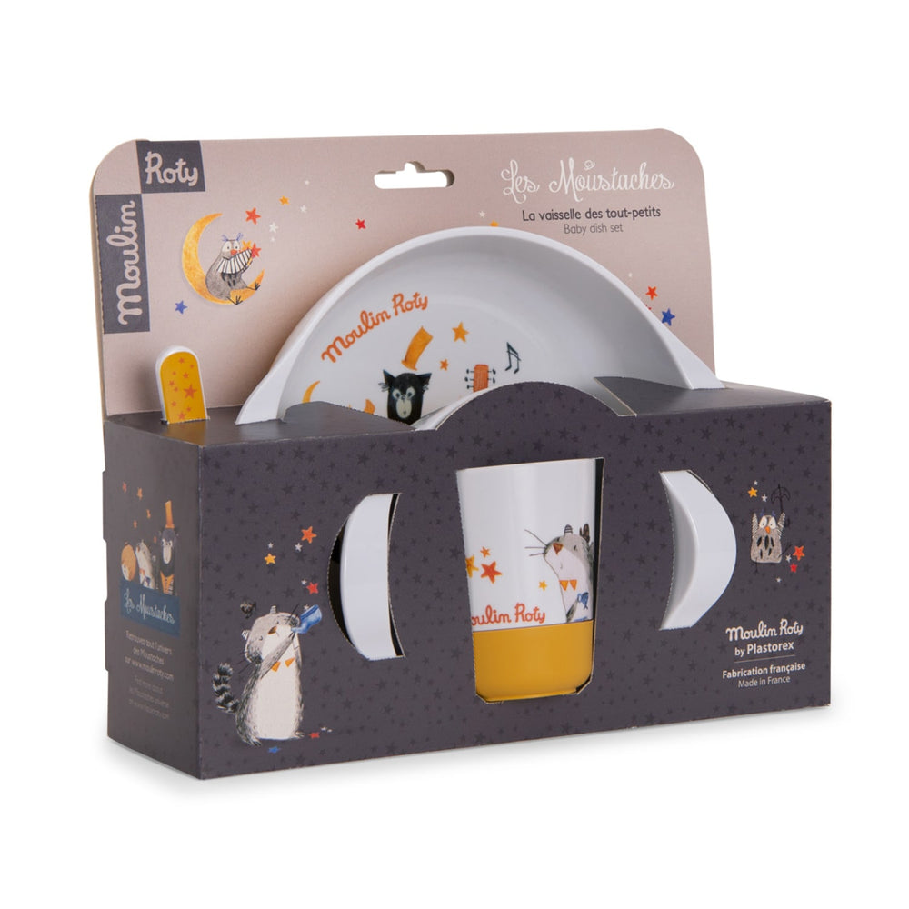 Set Prima Pappa Les Moustaches | Moulin Roty - 100% Sicuro 666231