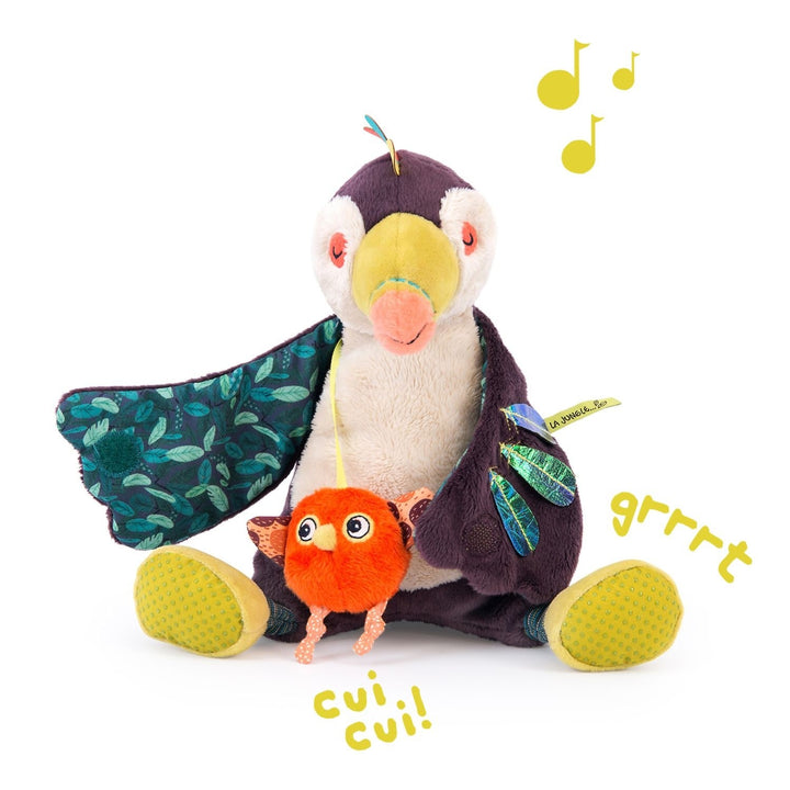 Moulin Roty | Peluche musicale carillon Tucano, Dans la Jungle