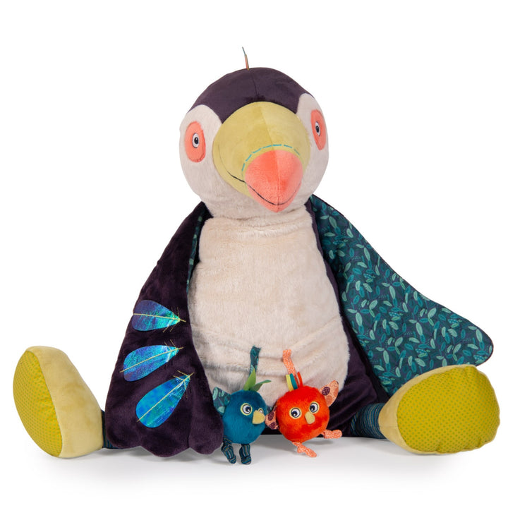 Peluche Gigante Pakou Tucano Attività 65cm Dans la Jungle Moulin Roty