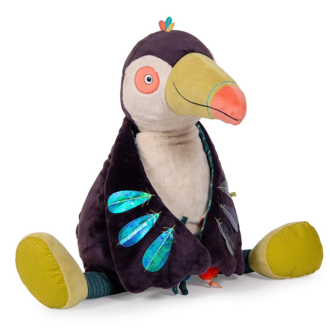 Peluche Gigante Pakou Tucano Attività 65cm Dans la Jungle Moulin Roty