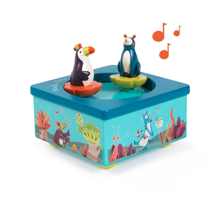 Scatola musicale in legno, Nella giungla