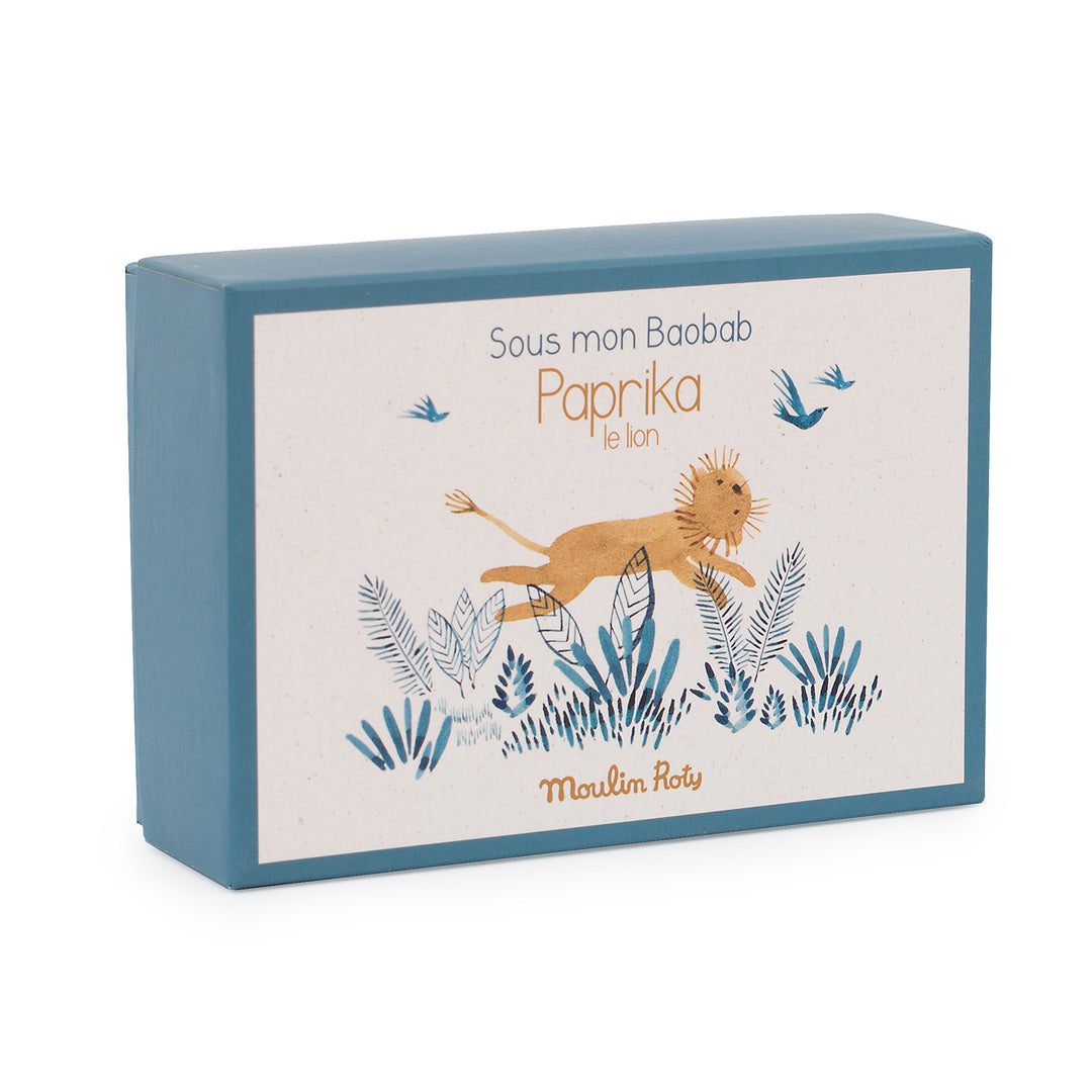 Moulin Roty | Pantofole 0-6 mesi, Leone Paprika Sous mon Baobab