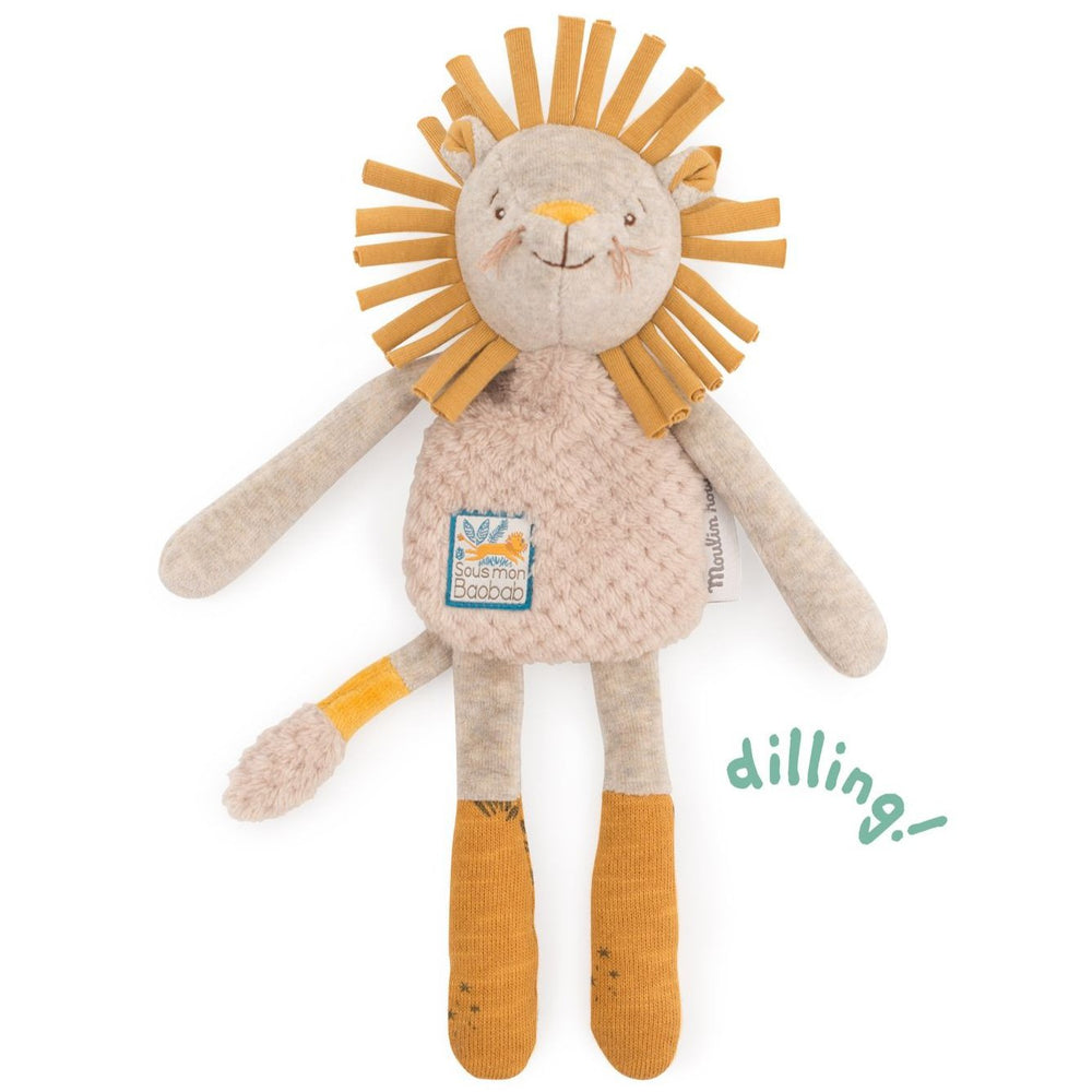 Doudou Sonaglio Leone Paprika 30cm | Moulin Roty | 669023 Sous mon Baobab