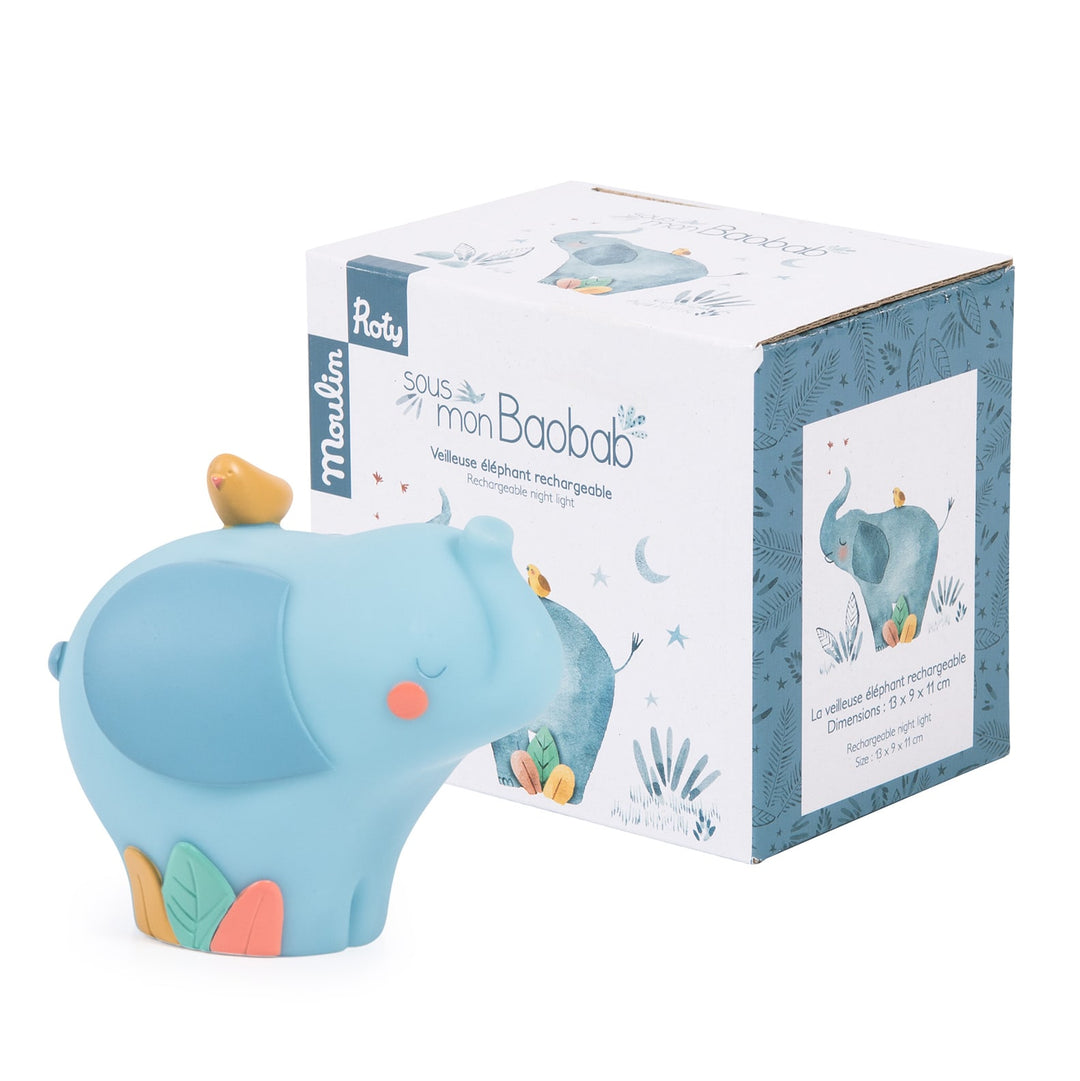 Luce Notturna Ricaricabile Elefante Sous mon Baobab Moulin Roty 669250