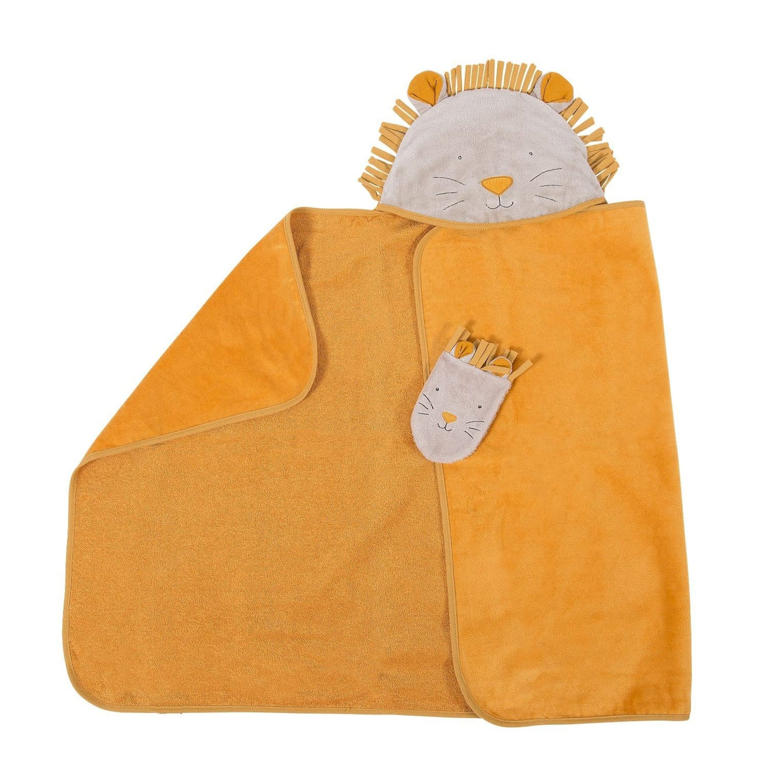 Moulin Roty | Accappatoio Neonato Leone Sous mon Baobab 669270