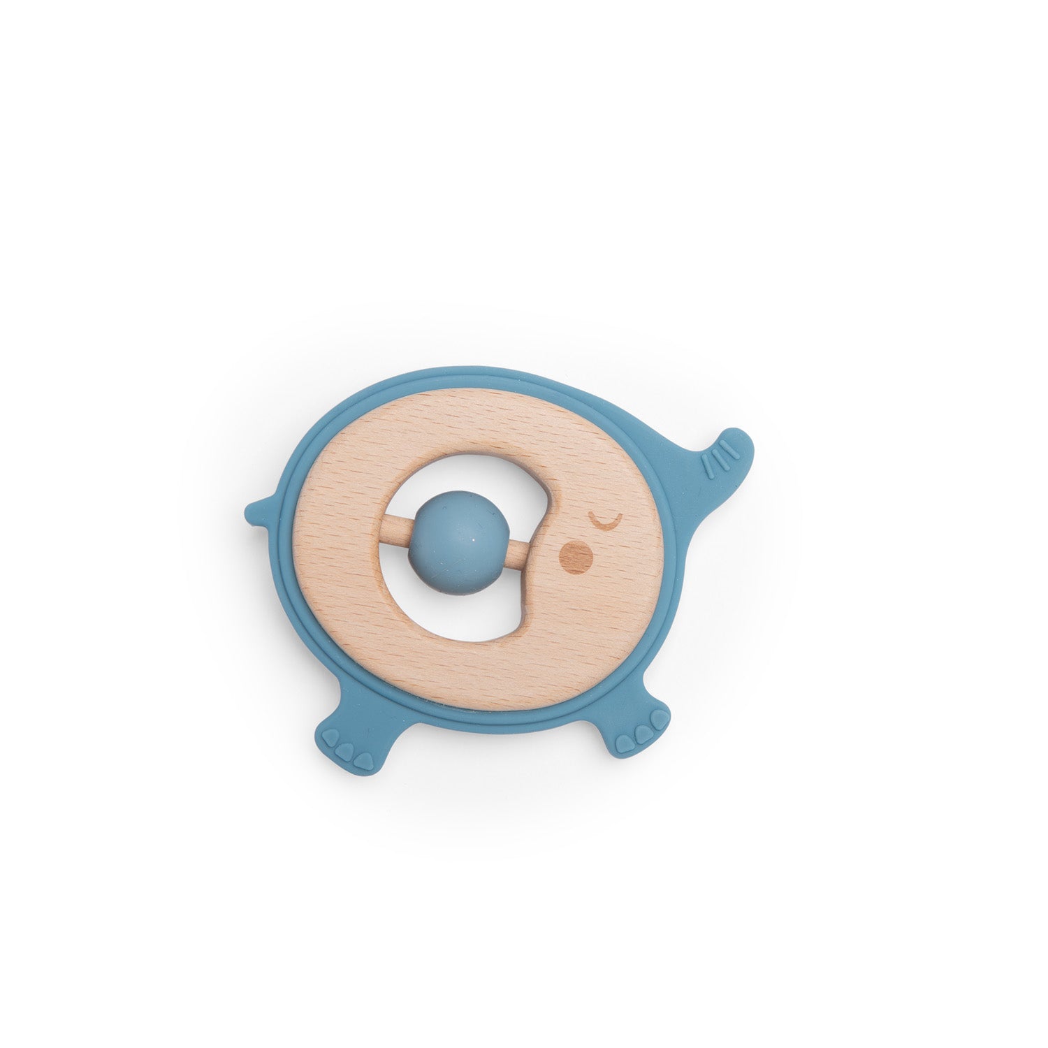 Anello di dentizione in legno e silicone Elefante