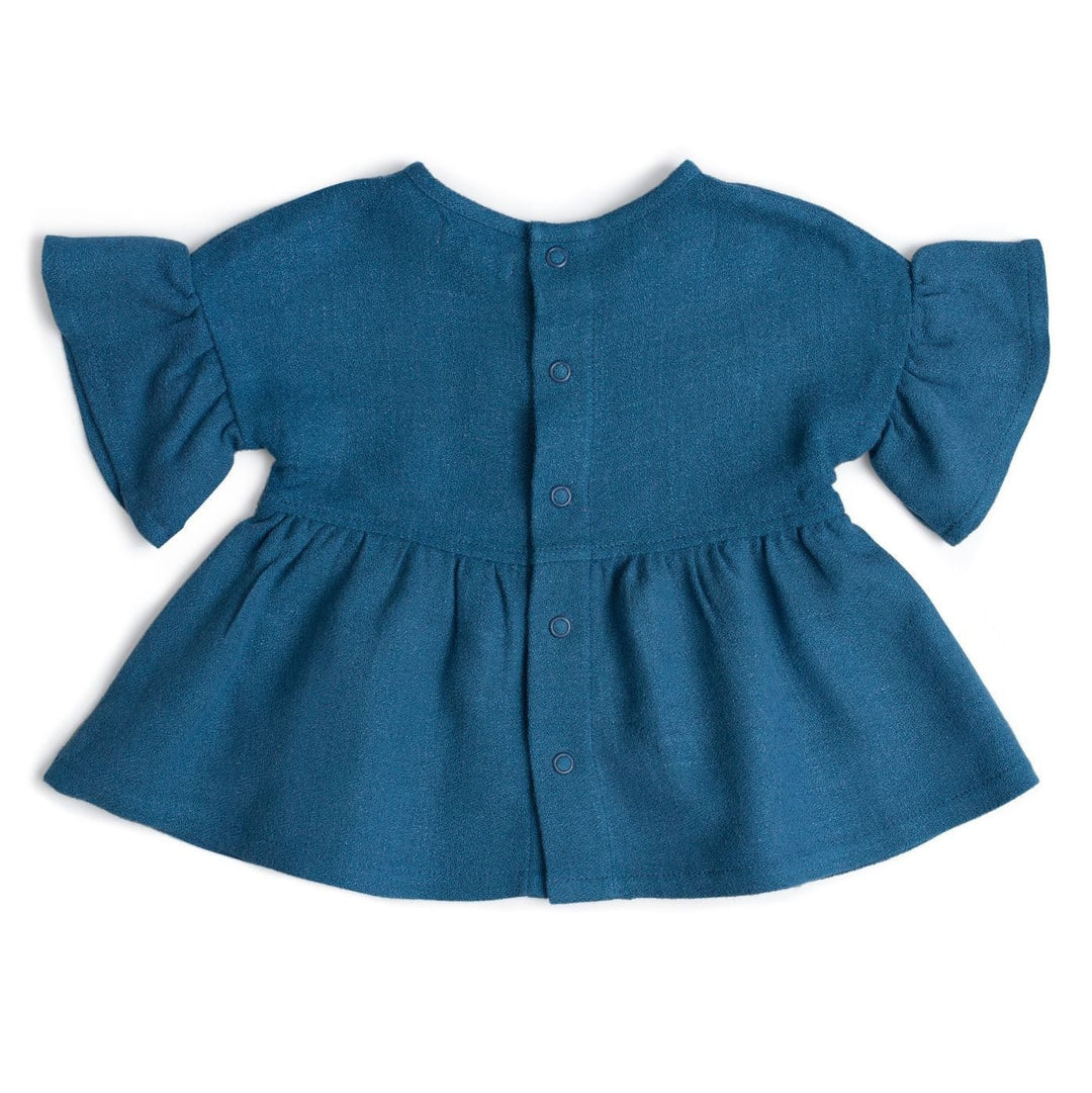 Moulin Roty | Camicetta Blouse Babette con Balze Blu Bimba