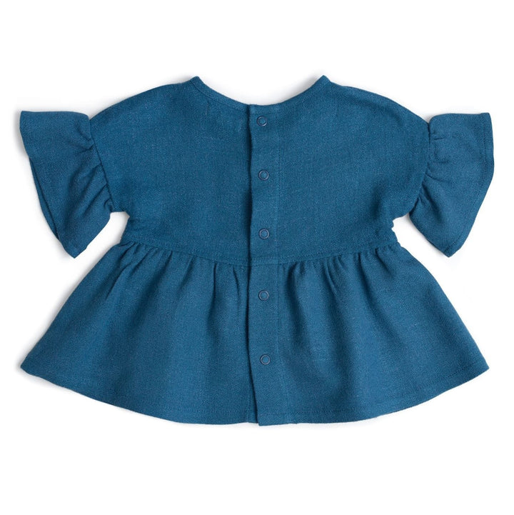 Moulin Roty | Camicetta Blouse Babette con Balze Blu Bimba