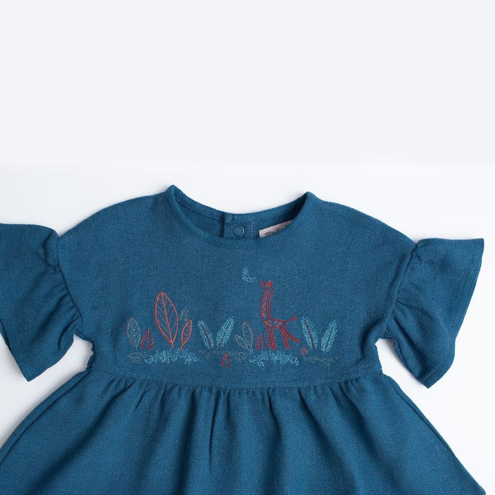 Moulin Roty | Camicetta Blouse Babette con Balze Blu Bimba