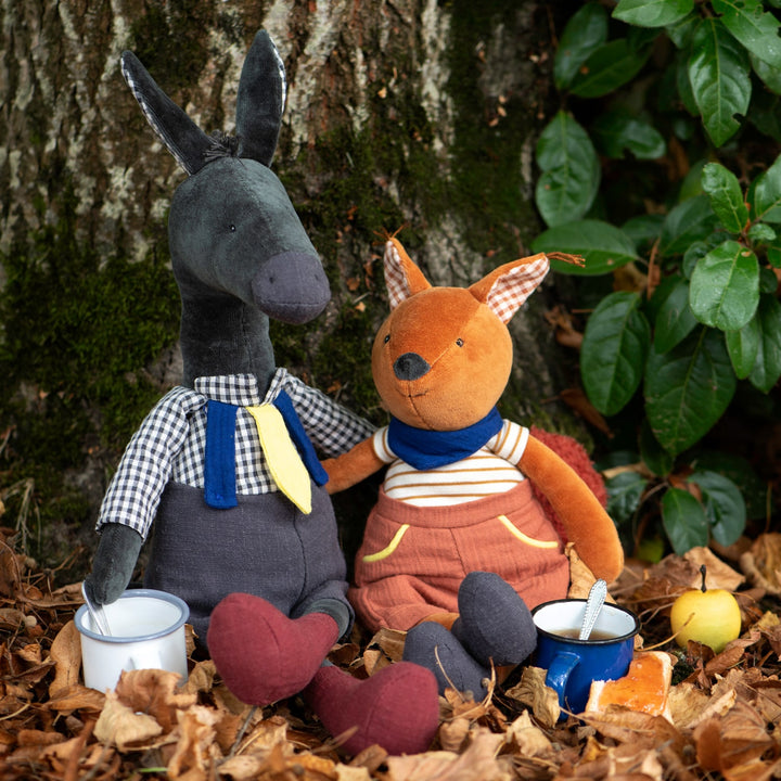 Moulin Roty | Pupazzo Anatole l’Asino, 49cm, Pomme des Bois