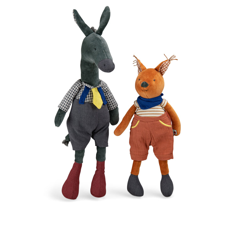Moulin Roty | Pupazzo Anatole l’Asino, 49cm, Pomme des Bois