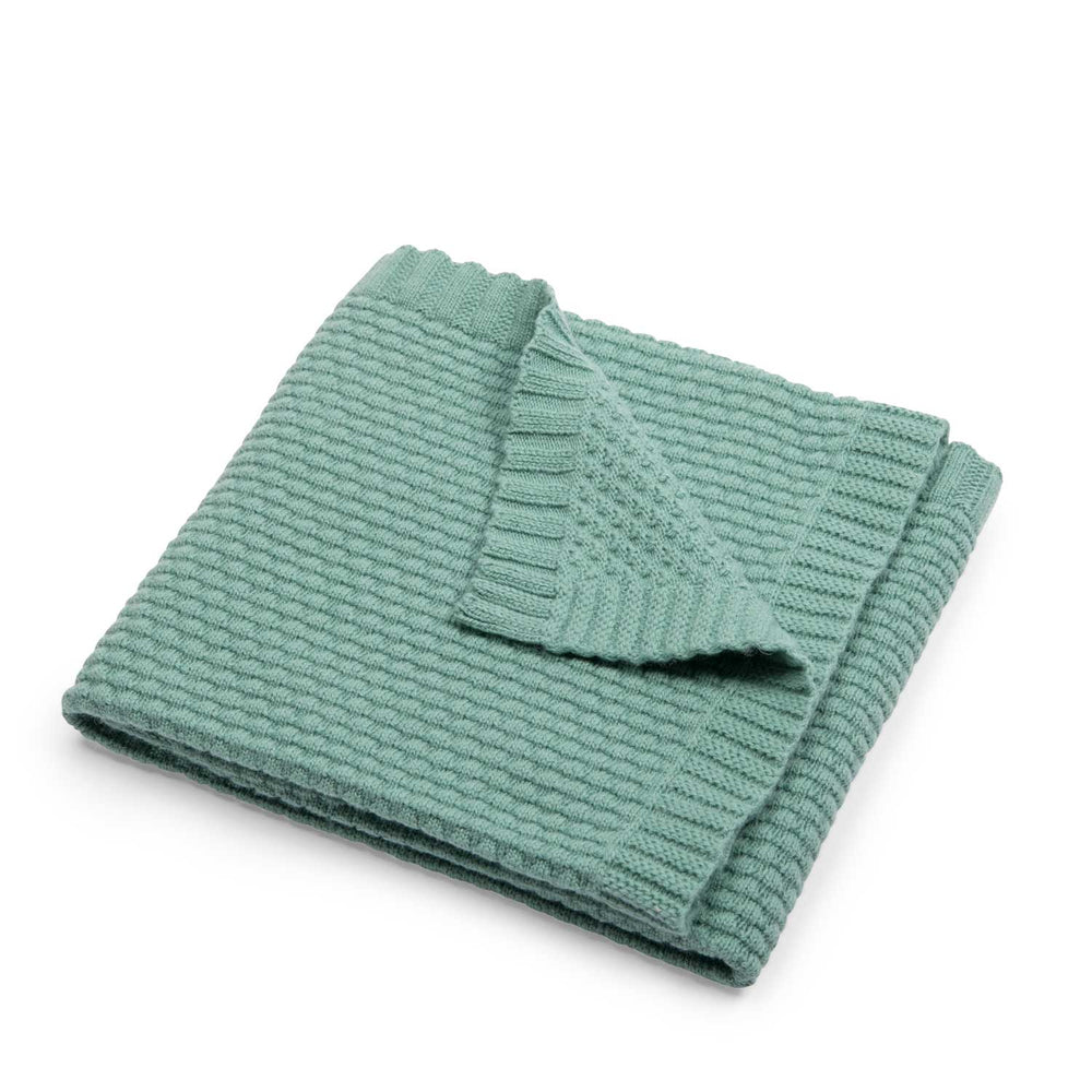 Moulin Roty | Copertina in Misto Lana Neonato Verde, Pomme des Bois