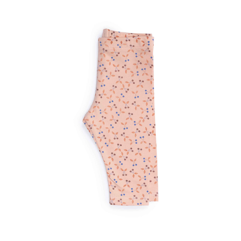 Moulin Roty | Leggings Cotone Rosa Ciliegie, Fannette Pomme des Bois