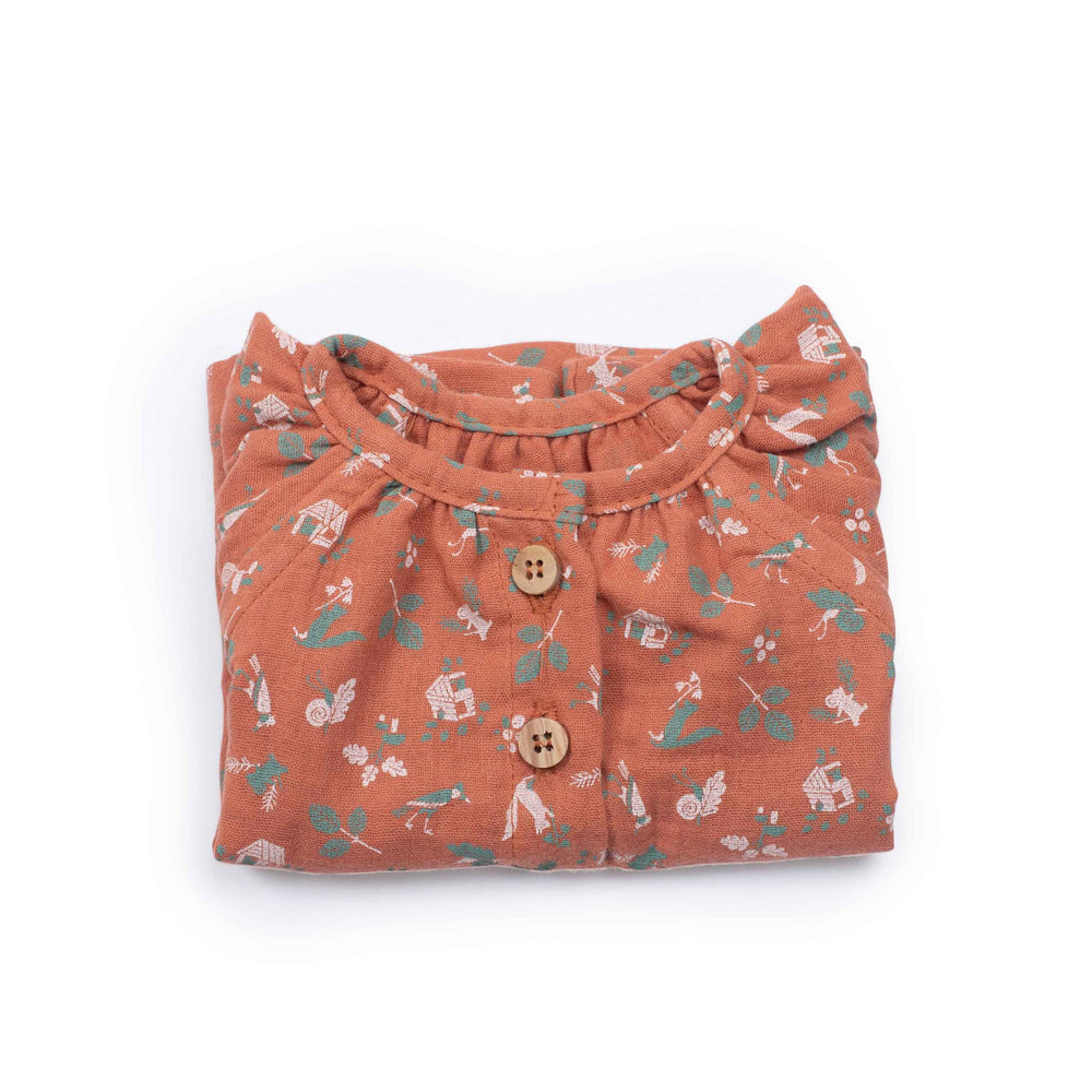 Moulin Roty | Camicia Mussola di Cotone Nocciola, Fauve Pomme des Bois