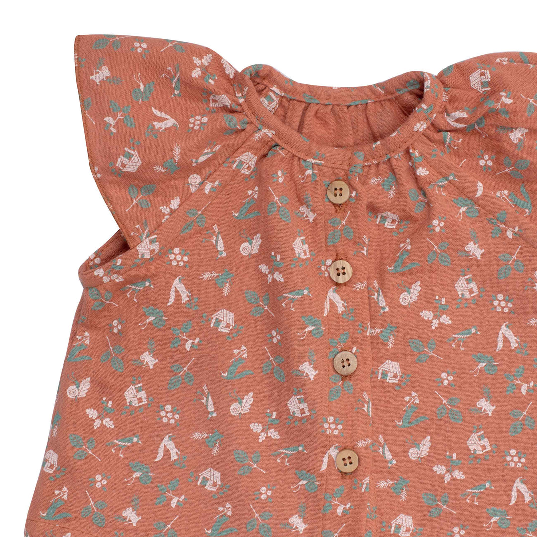 Moulin Roty | Camicia Mussola di Cotone Nocciola, Fauve Pomme des Bois