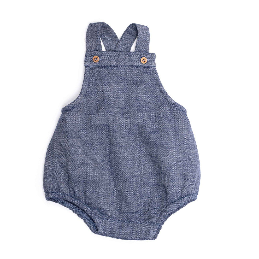 Moulin Roty | Pagliaccetto in Chambray Denim, Féreol Pomme des Bois