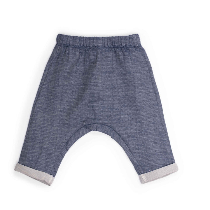 Moulin Roty | Pantaloni harem in Chambray Denim, Félix Pomme des Bois