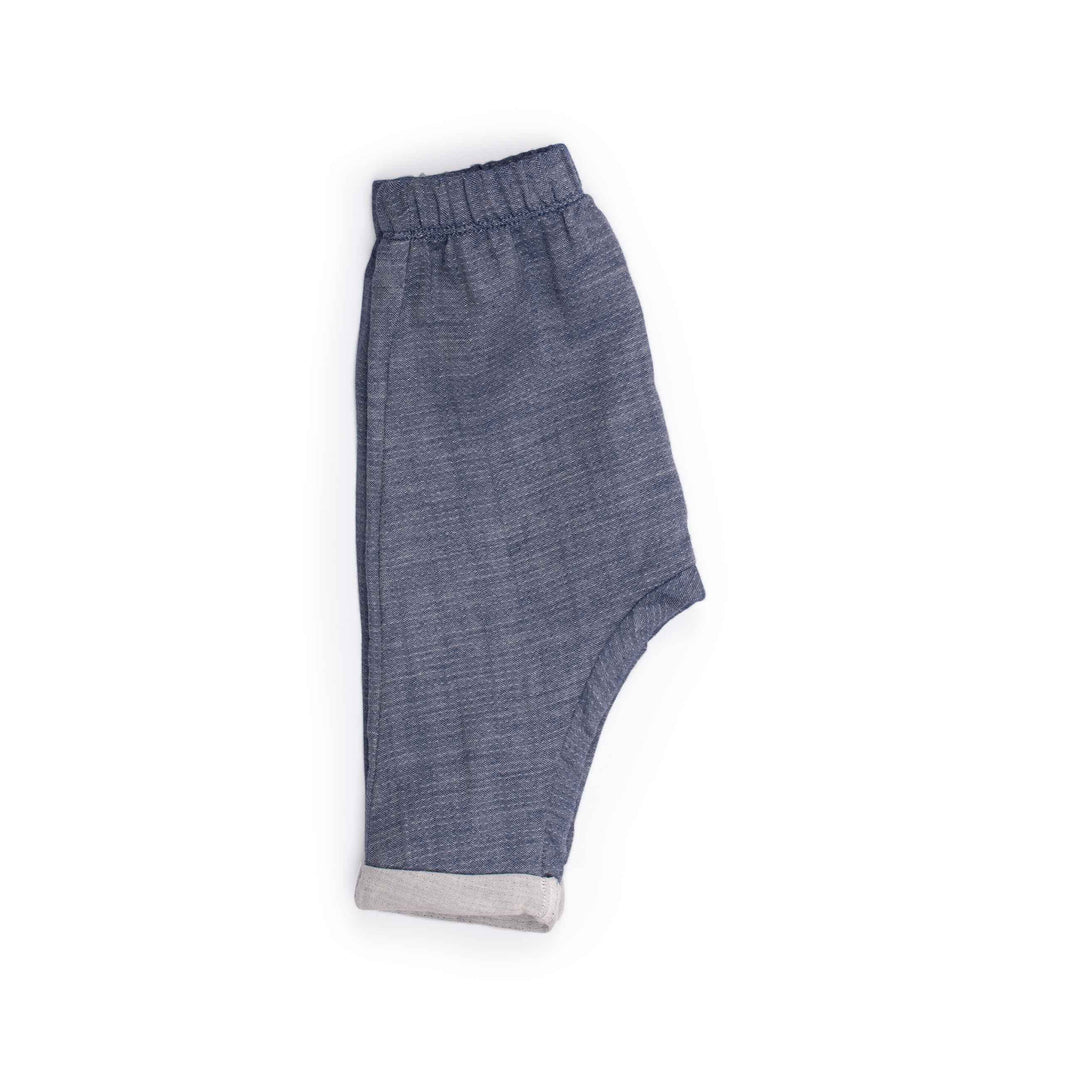 Moulin Roty | Pantaloni harem in Chambray Denim, Félix Pomme des Bois